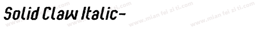 Solid Claw Italic字体转换